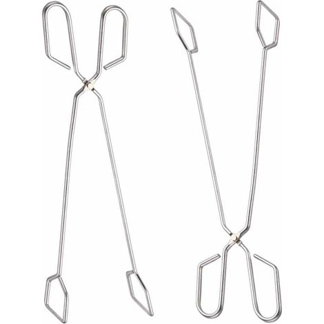 Barbecue Tongs, 2 Pcs Stainless Steel Scissors Extra Long Tongs Barbecue Grill Tongs Non-slip Heat Resistant, Suitable for Kitchen, Barbecue -35cm (1/5)