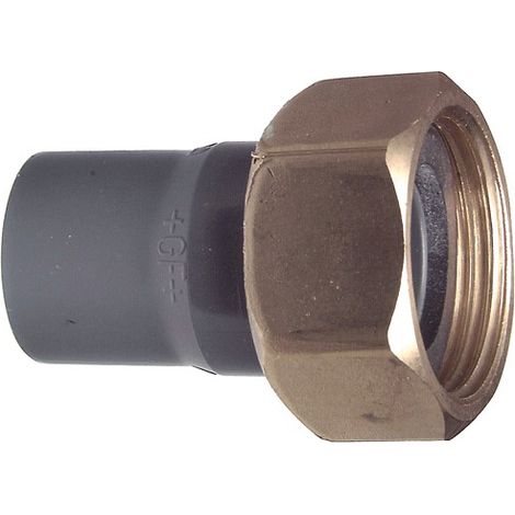 GF 2/3-Übergangsverschraubung Ms/PVC-U 1/2"x16/12 Dichtung EPDM