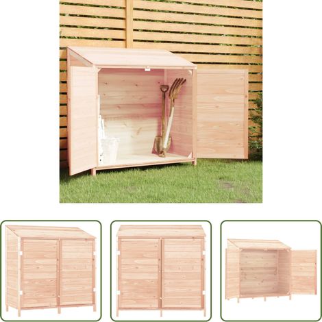 vidaXL Holzgerätehaus - Geräteschuppen 102x52x112 cm Massivholz Tanne (1/5)