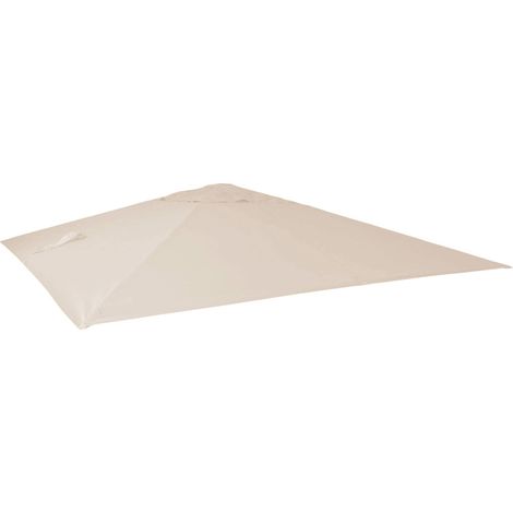 [JAMAIS UTILISÉ] Toile de rechange pour parasol déporté de luxe HHG, 3x3m, crème