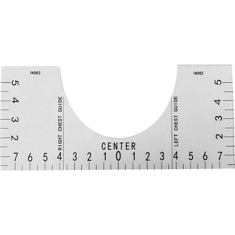 Robustes T-Shirt-Lineal, Führungshilfe zum Ausrichten von Stoffen, 18 x 5 Zoll (1/5)