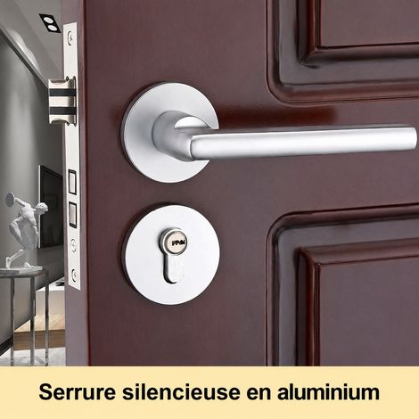 Serrure à poignée mécanique Y7-13 blanc argenté pour porte intérieure en bois y7-13 1,3 kg – Livraison gratuite