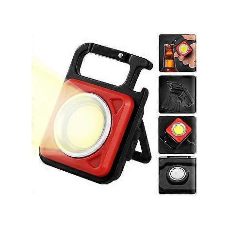 Mini-LED-Taschenlampe, wiederaufladbare LED-Arbeitsleuchte, 800 Lumen, magnetische Arbeitsleuchte für Nachttisch, Werkstatt, Notfälle, Außenbeleuchtung, Rot