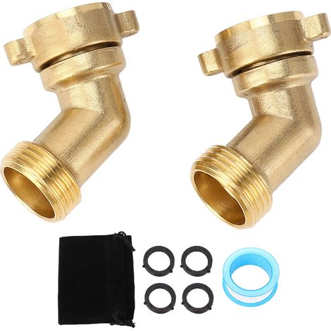 Coude de tuyau d'eau pour camping-car, gain de place, adaptateur de boisson robuste, connecteur pour camping-car, remorque Marine, 45 degrés + 45 (1/5)