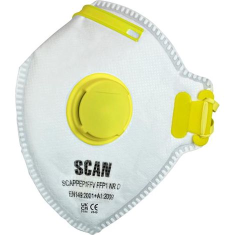 Fold Flat Valved Disposable Mask FFP1 – Pack of 3 (Model: SCAPPEP1FFV) (1/2)