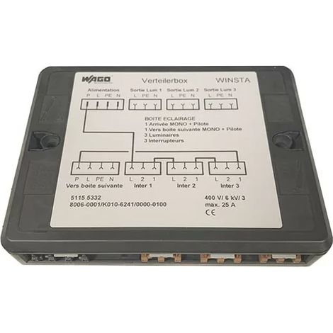 Wago 8006-001 Boîtier de distribution Winsta 400V 25A