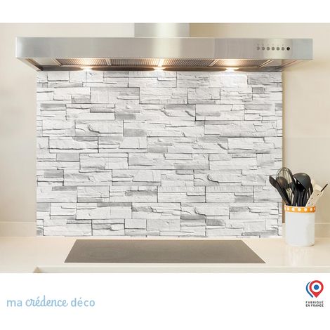 Fond de hotte : Mur pierre douce 2 - Alu composite - 60 cm - 45 cm (1/5)