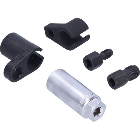 Ce jeu de clés pour sonde lambda en 5 pièces comprend des outils de démontage de douilles et convient à la plupart des modèles Mercedes-Benz modernes. (1/5)