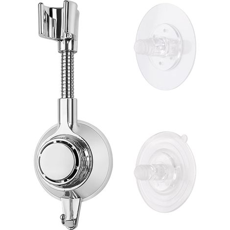 Supporto per soffione doccia regolabile a 360°, supporto per doccia senza trapano, supporto per doccia con ventosa, supporto per soffione doccia a parete per bagno