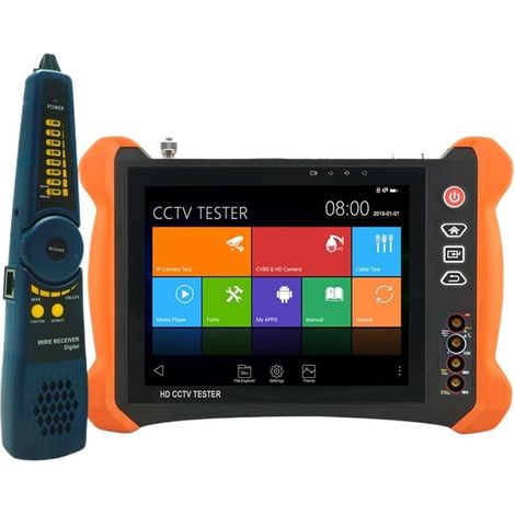 Testeur de vidéosurveillance prenant en charge la caméra IP Testeur De Caméra IP 8 Pouces 12mp X9, Moniteur De Vidéosurveillance 4K AHD/TVI/CVI/SDI, Caméra Analogique Tout-en-1, Testeur IPTV, Moniteur (1/5)