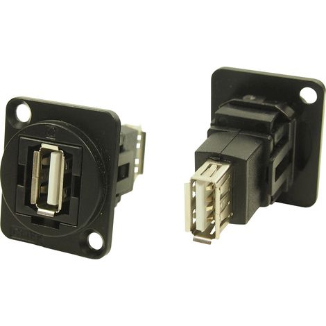 XLR Adapter USB A Buchse 2.0 auf USB A Buchse 2.0 Adapter, Einbau CP30208NMB  CP30208NMB Cliff Inhal