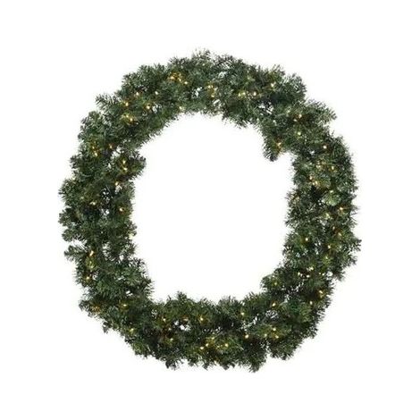 Indoor and Outdoor 60cm Battery Operated Imperial Wreath 50 LED Warm White by Kaemingk
