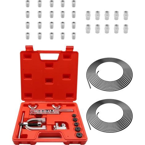 Flexible de frein 10M en acier ø 3/16" – 20 raccords + 10 connecteurs M10 – Double évasement pour systèmes de freinage hydraulique (1/5)