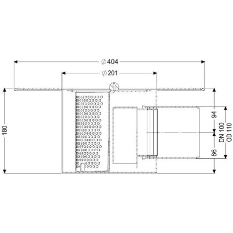 KESSEL 55125 Corps de base pour fixation adhésive