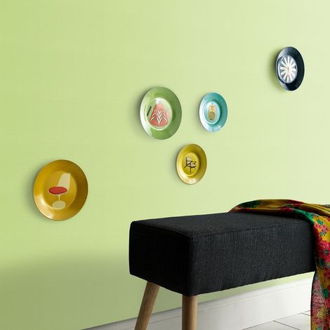 BRICOFLOR Papier Peint uni vert  Papier Peint pour chambre adulte vert texturé  Tapisserie intissé moderne pour salon, cuisine & plus (1/2)