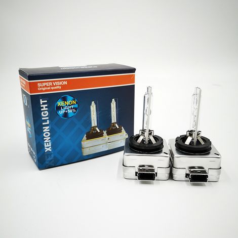 Zwei D1S HID Xenon-Scheinwerferlampen, 35W 6000K, 50% heller, PK32d-2 Sockel, zum Ersetzen von Xenon-Autoscheinwerferlampen. (1/4)