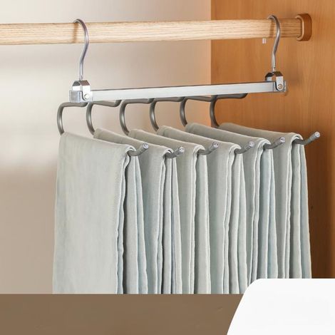 pantalon aluminium 6 couches, support lourd multi, rangement jupe/écharpe/jean - Gris