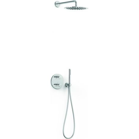 Kit robinet thermostatique encastré 2 voies pour douche Therm-box Chrome - TRES 26235004