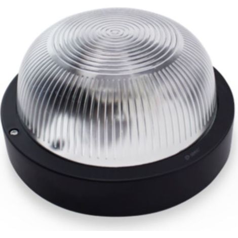 Applique murale ronde thermoplastique E27 noir GSC 0700647