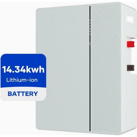 Batterie LiFePO₄ 51,2 V 100 Ah, stockage d’énergie 5,12 kWh avec BMS 100 A, 6000+ cycles profonds, batterie lithium modulaire extensible avec RS485/RS232/CAN pour installations PV, hybrides et off-gri