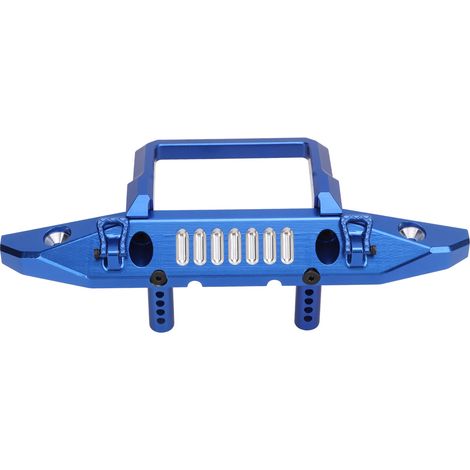 Frontstoßstange aus Aluminiumlegierung für RC-Modelle, Upgrade-Zubehör mit LED-Lichtöffnung, kompatibel mit Axial 1/6 SCX6, blau (1/5)