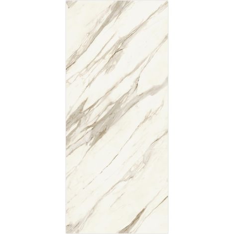 Carrelage effet Marbre Blanc Calacatta Sublime 278x120x0,6 cm Brillant Orsiano - Mur intérieur (vendu par carton de 3,336 m²) - RO'MA CARRELAGE