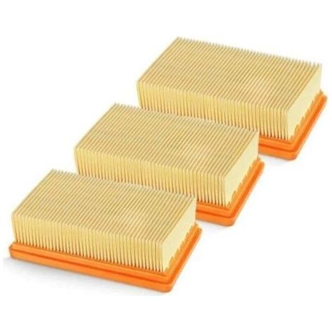 Promotion Lot de 3 remplacement plat plissés \u200bFiltre Karcher MV4 MV5 MV6 WD4 WD5 WD6, WD4P WD5P WD6P Aspirateur Wet-Dry - remplace 2,863-005,0-- (1/4)