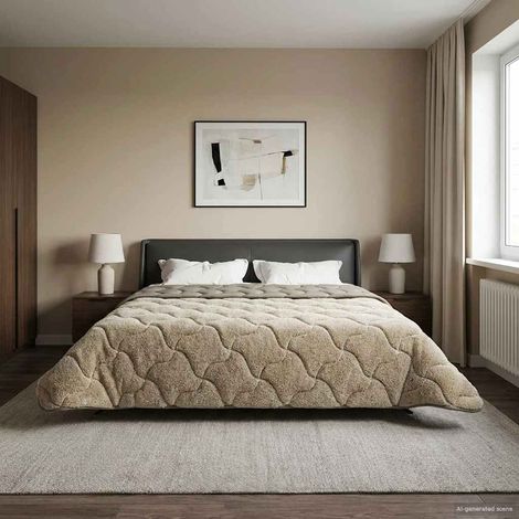 vidaXL Duvet d'été simple Matelassé Gris clair 220 x 260 cm