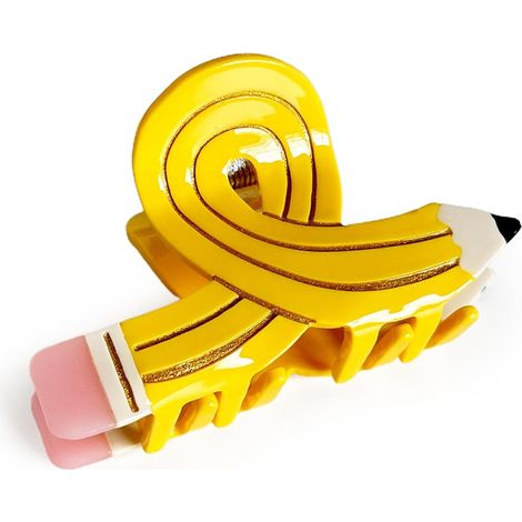 Pinza para el cabello divertida con diseño de garra: pinza para el cabello de fibra de acetato, adecuada para cabello grueso, fino, rizado y liso. Un gran regalo de regreso a clases para maestras (ama (1/5)