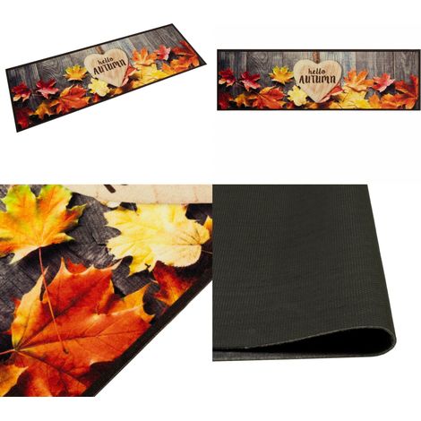 Küchenteppich Waschbar Herbst 45x150 cm Samt - Küchenläufer - Samt - Teppich - Fussmatte - Wohnzimmer - Home & Living (1/5)