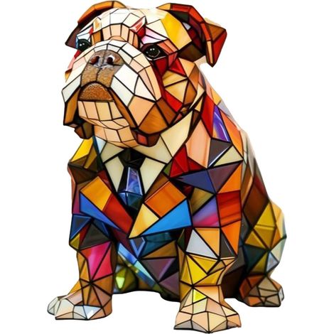 Lampe Petit Chien Veilleuse de Table en Résine Teintée avec (1/5)