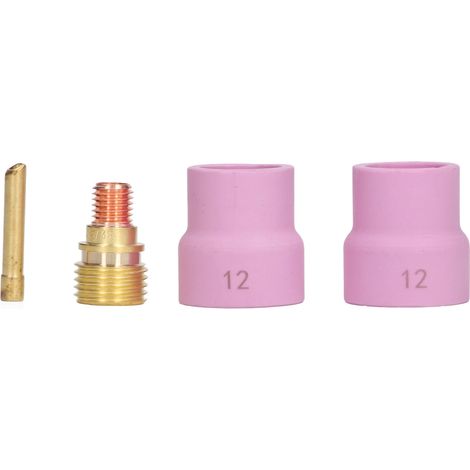 Kit d'accessoires pour torche de soudage à l'arc sous argon WP-9/20/25 (4 pièces) : connecteur de buse en céramique, kit de pinces pour électrodes. (1/5)