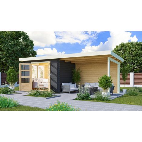 BH Bastrup 3 Anthr.280x220x220 im Set mit AD 3m,28mm Rückwand