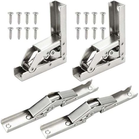 Cerniere per porte, XU, cerniere per ripiani pieghevoli da 90/180 gradi, cerniere per ripiani pieghevoli per tavoli consolle, 4 pezzi - KZQ (1/4)