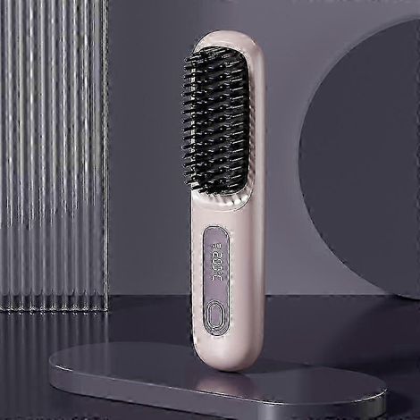 Brosse Lissante Chauffante Portable pour Coiffage Rapide et Facile, Lisseur à Cheveux Électrique sans Effort (1/4)
