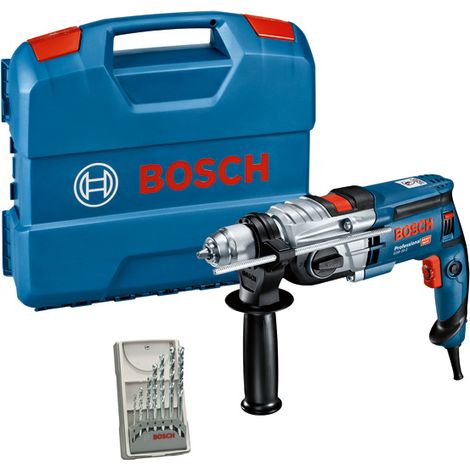 Set di trapani a percussione Bosch GSB 20-2 con set di punte per muratura in valigetta a L (1/7)