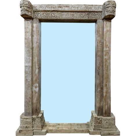 Espejo Teca 150X2X210 Tallas Antiguas Natural