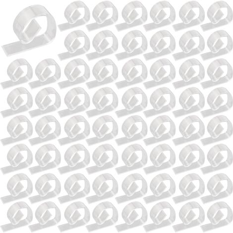 Ensemble de 72 pinces de nappe de table transparentes, pinces de nappe de table en plastique, pinces de nappe de table résistantes au vent, adapté pour Noël, fêtes de famille, mariages, camping et piq (1/4)