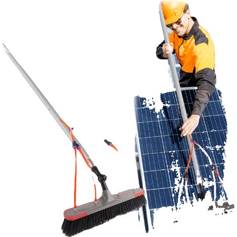 Brosse de Nettoyage Télescopique, Longueur de 7 Mètres, Tête Réglable à 180 Degrés, Alliage d'Aluminium Haute Densité, Design Léger, Compatibilité Multi-surfaces (1/5)