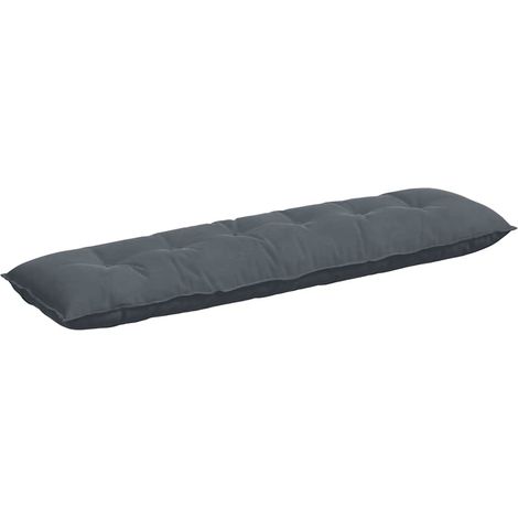 Cojín de Espalda Gris oscuro 180 x 50 cm Tela de pana vidaXL