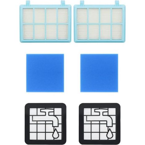Set di filtri — Ricambi per aspirapolvere, adatti per i modelli Philips PowerPro Compact/PowerPro City, set di filtri FC8010/01 FC9334 FC9550 (1/5)