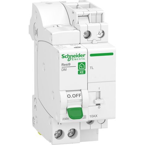 Schneider Electric Combinado interruptor automático y relé de control blanco 10A