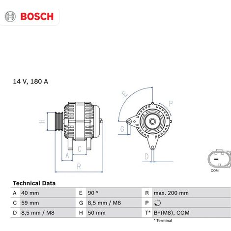 Alternateur BOSCH 0 986 083 310 SKODA 03L 903 023 M 03L 903 023 MX