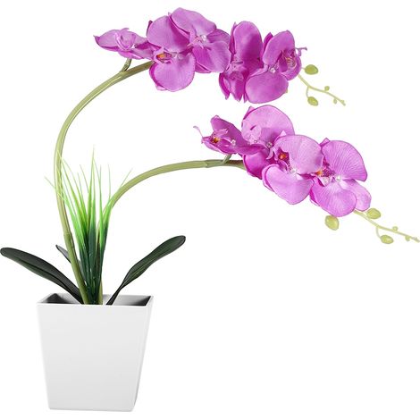 Pots Lumière LED Fleur Artificielle Phalaenopsis Simulation Bonsaï Décoration Maison DIY (1/5)