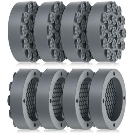 Coussinets anti-vibrations gris pour machine à laver avec ventouse à forte adsorption 8 pièces Pieds vibrants pour sèche-linge Co (1/4)