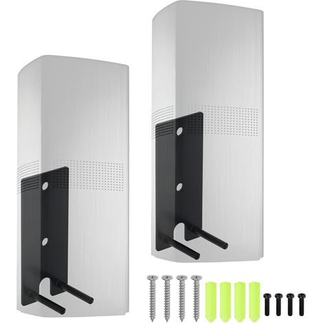 2 PCS Supports Muraux Compatibles avec 700 et 650, Support Mural Universel pour Barre de Son Support Enceinte Murale avec Accessoires d'installation (Noir) (1/5)