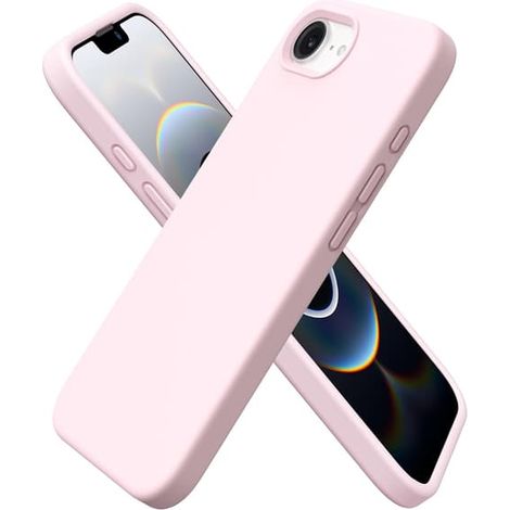 Coque en silicone pour iPhone 16E avec triple protection rose clair (1/5)