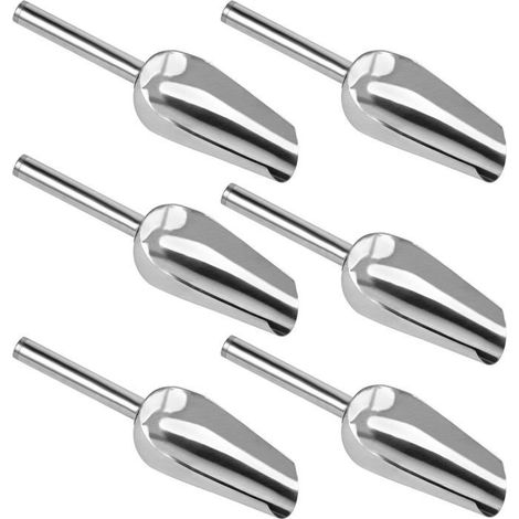 6 pinces à glaçons en acier inoxydable, ergonomiques et résistantes, pour maison et cuisine, idéales pour glaçons, bonbons et café (1/5)