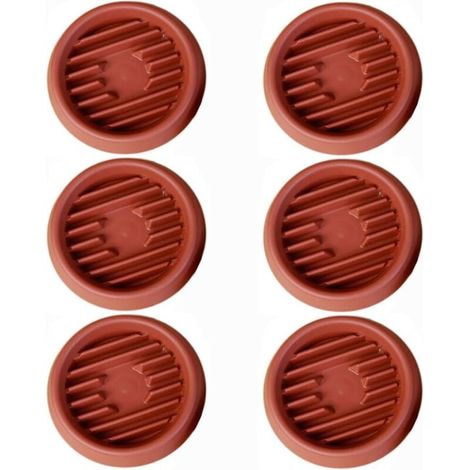 Bac à fleurs rouge brique diamètre intérieur 7 cm 6 ronds en plastique adapté aux plantes bac de drainage épais (1/5)