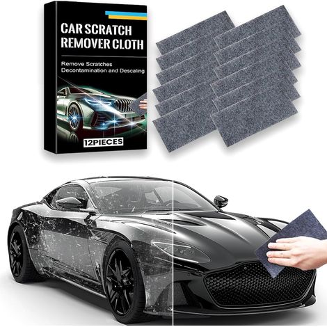 Quitarayas para coche: paquete de 12 paños nano para eliminar arañazos, restaurar pintura y eliminar manchas de agua. Para todos los colores.